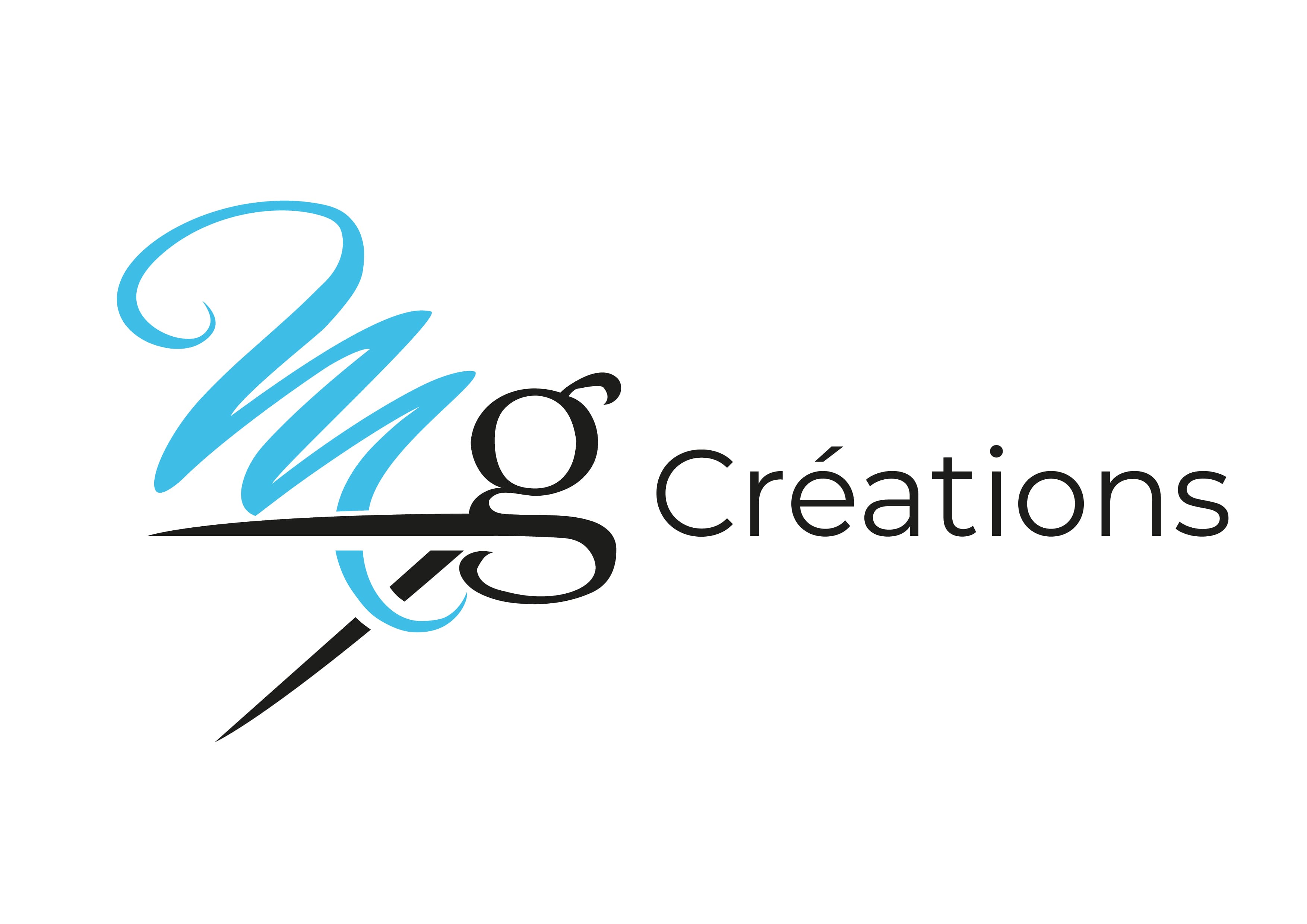 Prototype logo MG créations, coiffeur